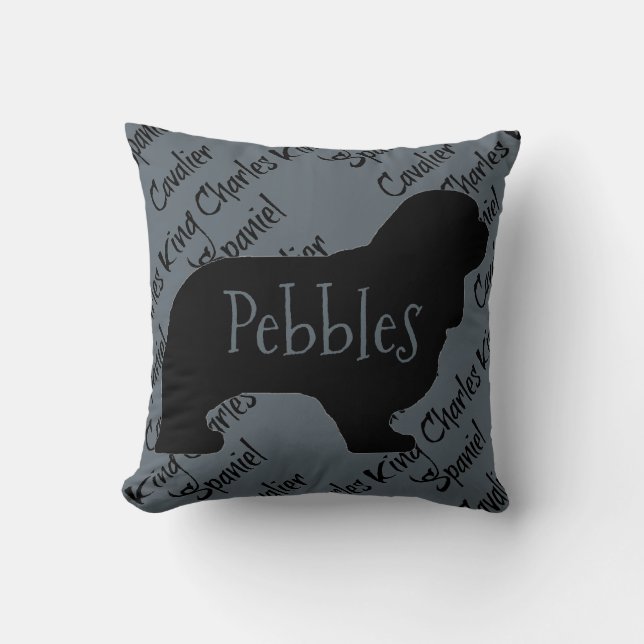 Coussin J'aime mon Cavalier King Charles Spaniel Chien Cou (Recto)