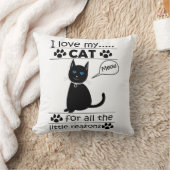 Coussin J'aime mon chat animal minou (Couverture)