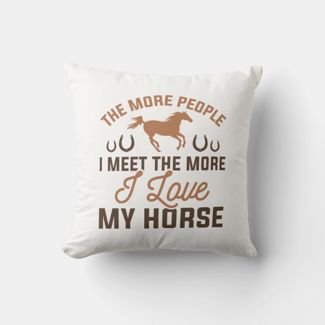 Coussin J'aime mon cheval (Recto)