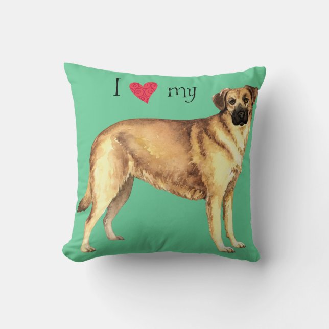 Coussin J'aime mon Chinook (Recto)