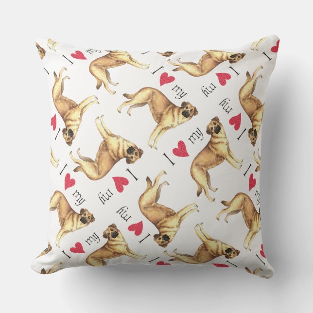 Coussin J'aime mon Chinook (Recto)