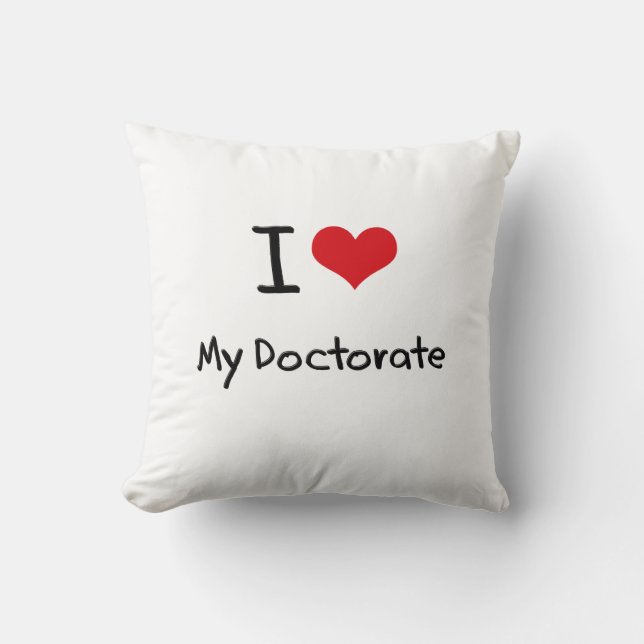Coussin J'aime mon doctorat (Recto)