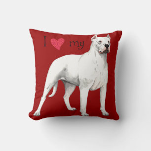 Coussin J'aime mon Dogo Argentino