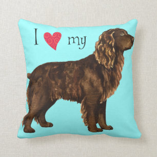 Coussin J'aime mon épagneul de Boykin