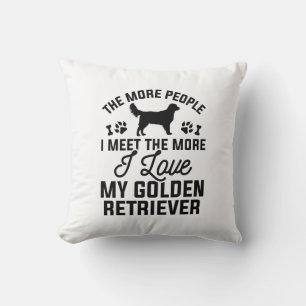 Coussin J'Aime Mon Golden Retriever