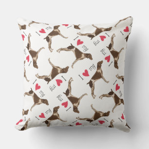 Coussin J'aime mon indicateur aux cheveux courts allemand