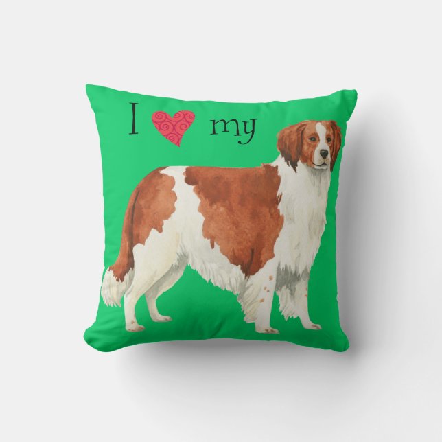 Coussin J'aime mon Kooikerhondje (Recto)