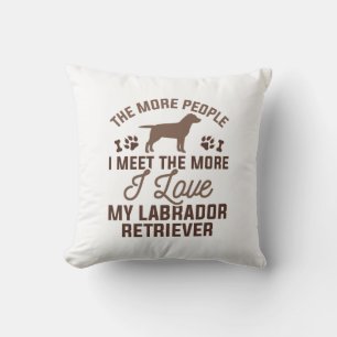Coussin J'aime mon Labrador Retriever