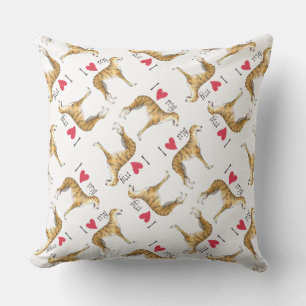 Coussin J'aime mon lévrier