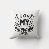 Coussin J'aime mon mari (Verso)