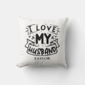 Coussin J'aime mon mari (Recto)