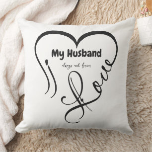 Coussin J'aime mon mari • Toujours et pour toujours