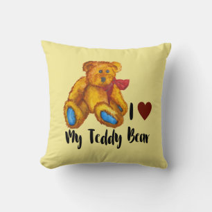 Coussin J'Aime Mon Ours En Conflit