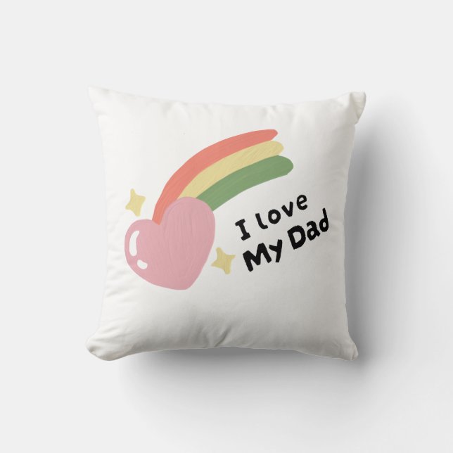 Coussin J'aime mon père (Recto)