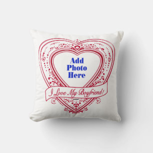 Coussin J'Aime Mon Petit Ami ! Photo Red Hearts