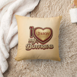 Coussin J'aime mon petit ami sur mesure