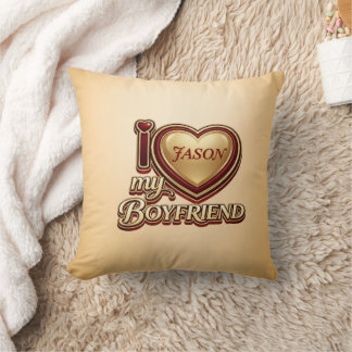 Coussin J'aime mon petit ami sur mesure
