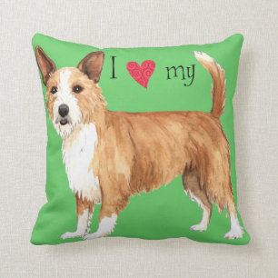 Coussin J'aime mon Podengo portugais Pequeno
