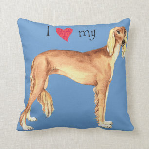 Coussin J'aime mon Saluki