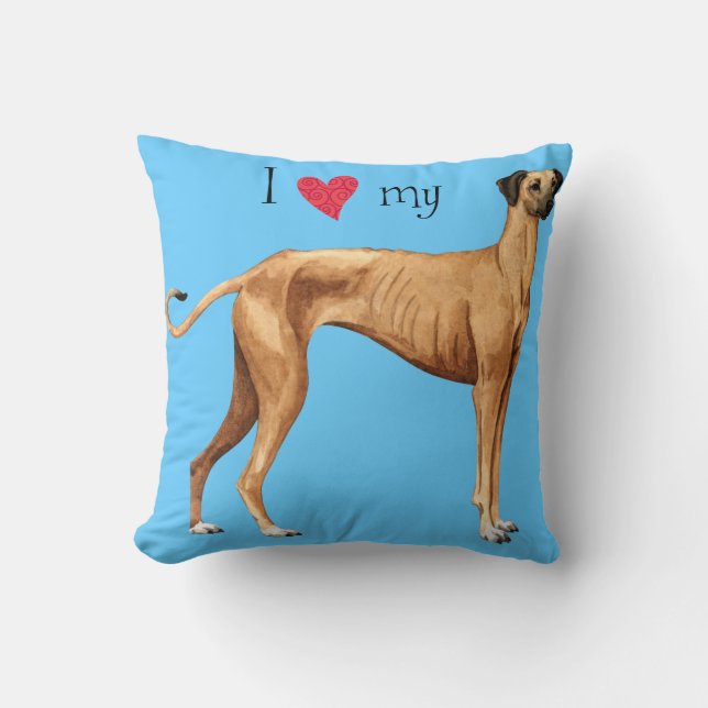 Coussin J'aime mon Sloughi (Recto)