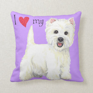 Coussin J'aime mon Westie