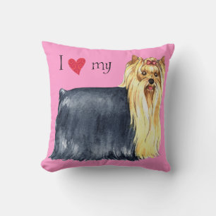 Coussin J'aime mon Yorkie