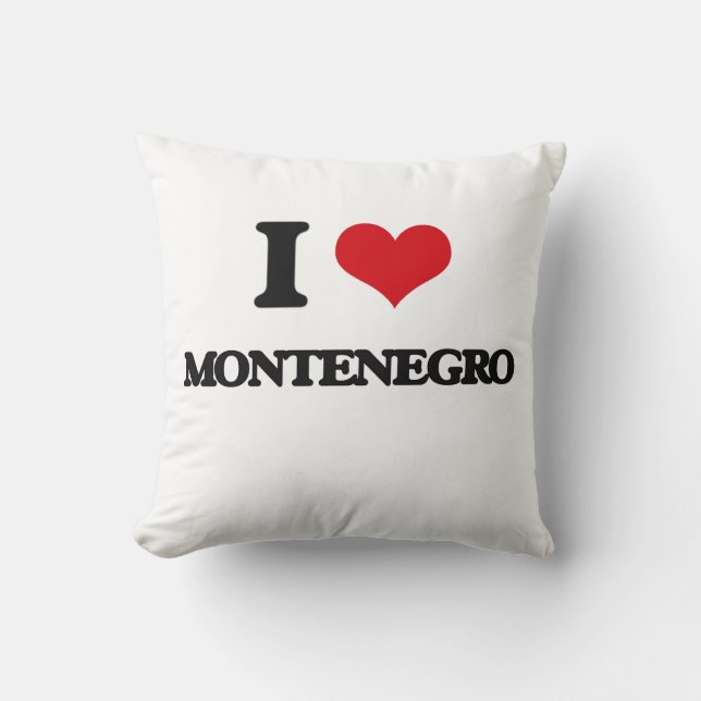 Coussin J'aime Monténégro (Recto)