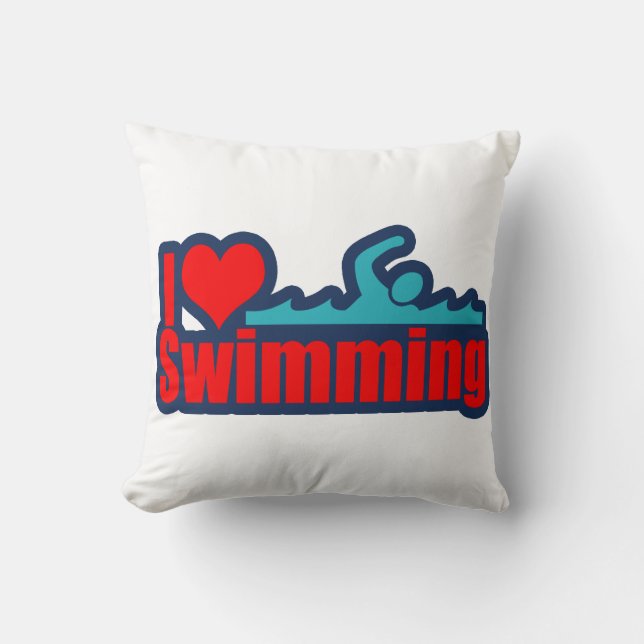 Coussin J'aime nager (Recto)