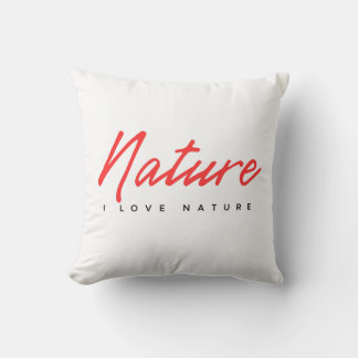 Coussin J'aime Nature Logo Design Arte Jeu d'oreiller