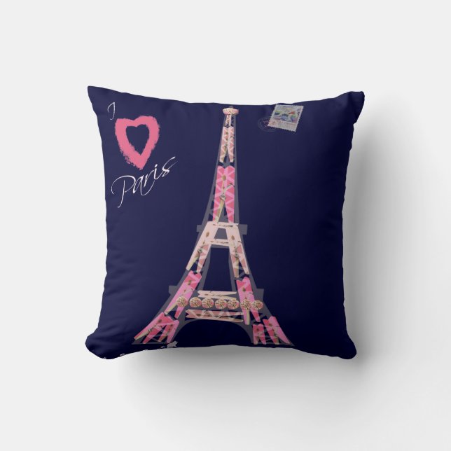 Coussin J'aime Paris (Recto)