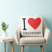 Coussin J'aime petite amie (Chaise)