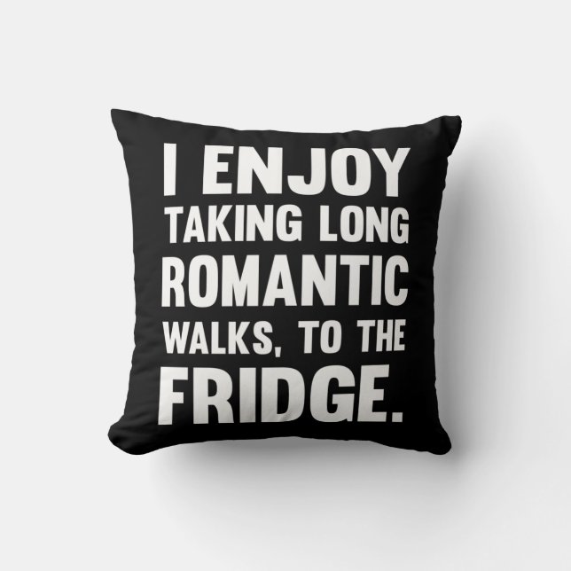 Coussin J'aime prendre le long romantique..| Drôle de dire (Recto)