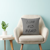 Coussin J'aime sa barbe barbu drôle (Chaise)