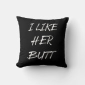 Coussin j'aime son derrière (Recto)