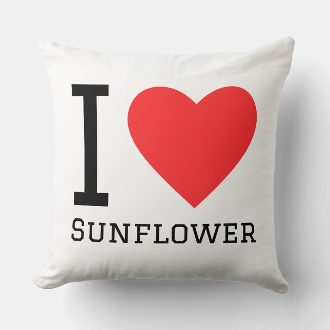 Coussin J'aime tournesol (Recto)
