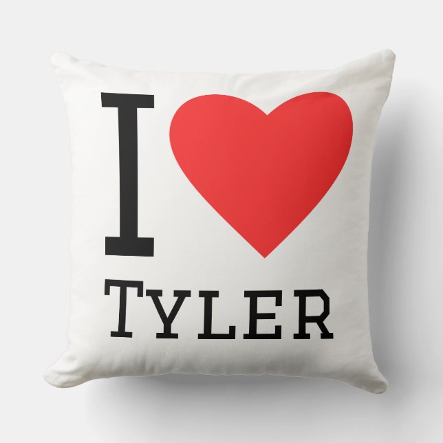 Coussin J'aime Tyler  (Recto)