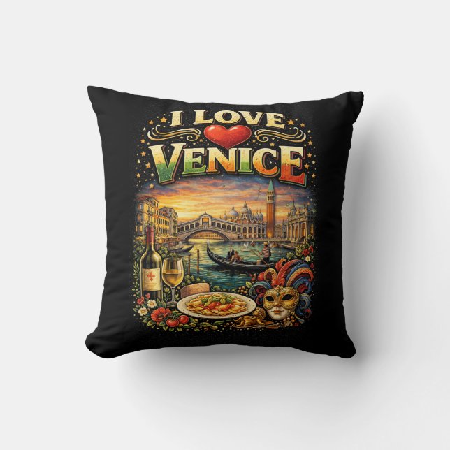 Coussin J'aime Venise (Recto)