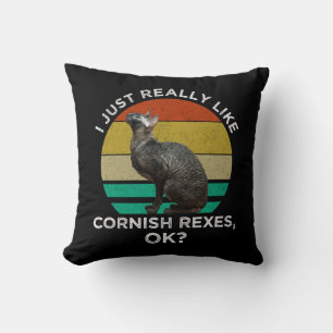 Coussin J'aime vraiment beaucoup les Cornish Rex, OK ?