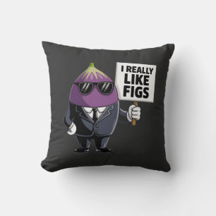 Coussin J'aime vraiment Figes Un design amusant pour les a