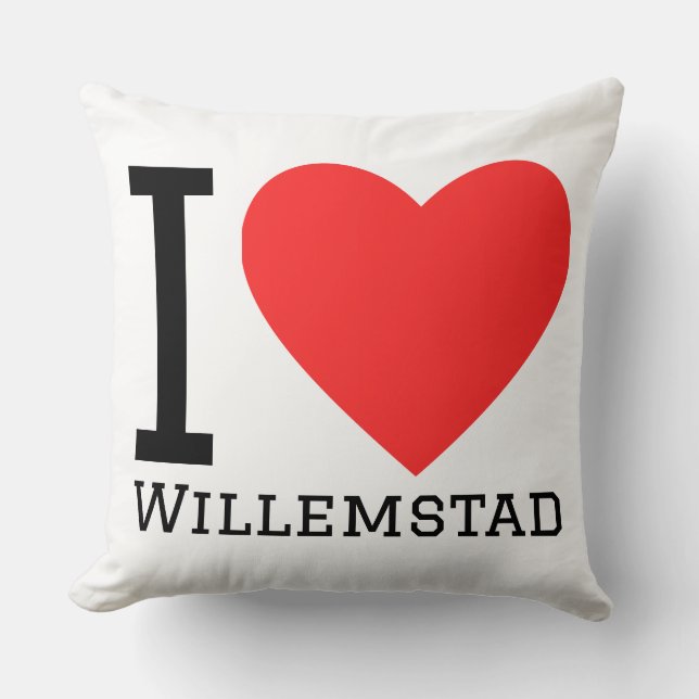 Coussin J'aime Willemstad (Recto)