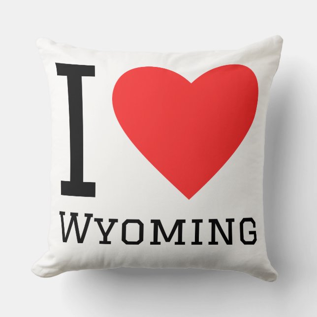 Coussin J'aime wyoming (Recto)