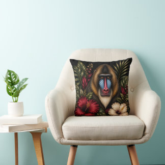 Coussin Jalon de naissance botanique Mandrill élégant