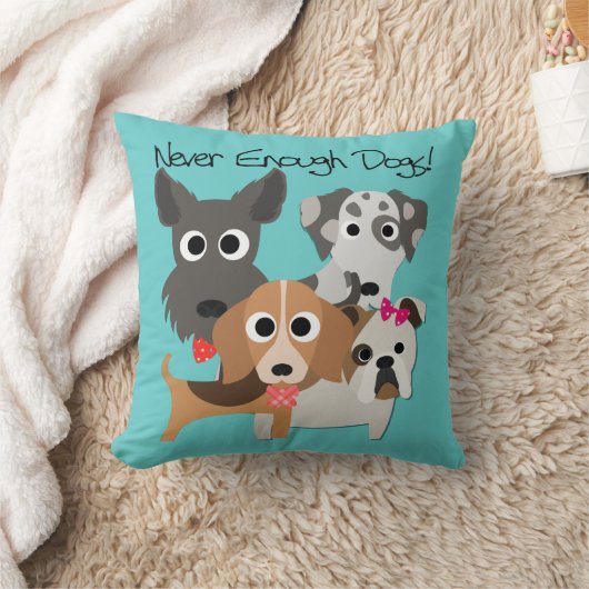 Coussin Jamais Assez De Chiens (Couverture)