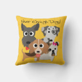 Coussin Jamais Assez De Chiens (Verso)
