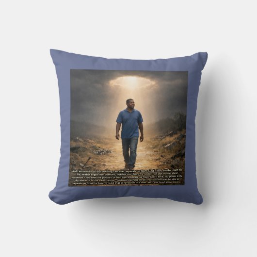 Coussin Jamais séparé de Dieu (Recto)