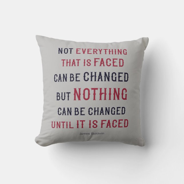 Coussin James Baldwin Changer de typographie Jeter l'oreil (Recto)