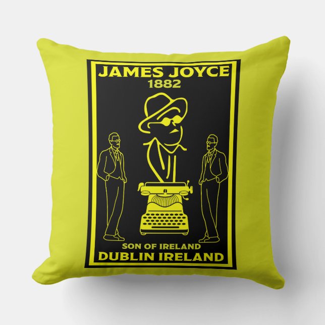 Coussin James Joyce Dublin Irlande (Recto)