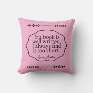 Coussin Jane Austen - si un livre est bien écrit