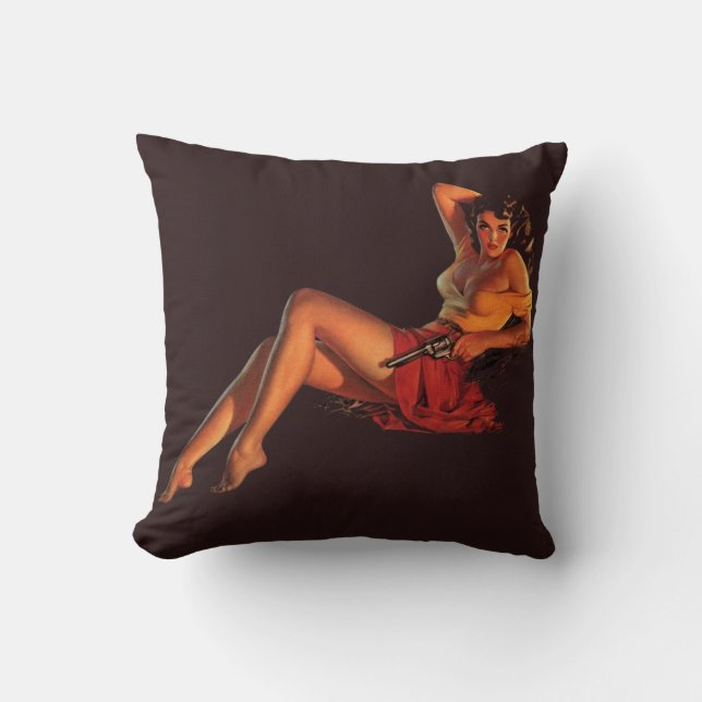 Coussin Jane avec l'arme à feu de bruit (Recto)