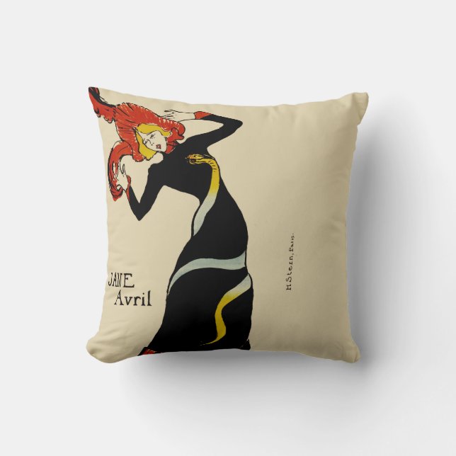 Coussin Jane avril LAUTREC REDUX Edition (Recto)